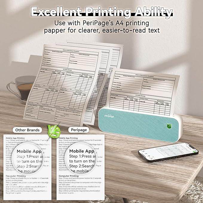 Mini Portable A4 Inkless Printer
