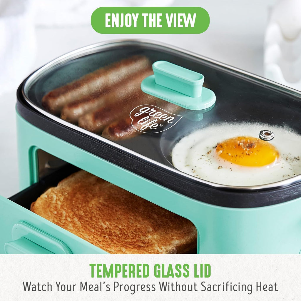 3-in-1 Breakfast Station – Ceramic Nonstick Griddles