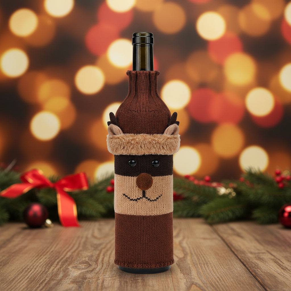 🎅 Christmas Bottle Covers – Festive Home Fashion Holiday Decorations