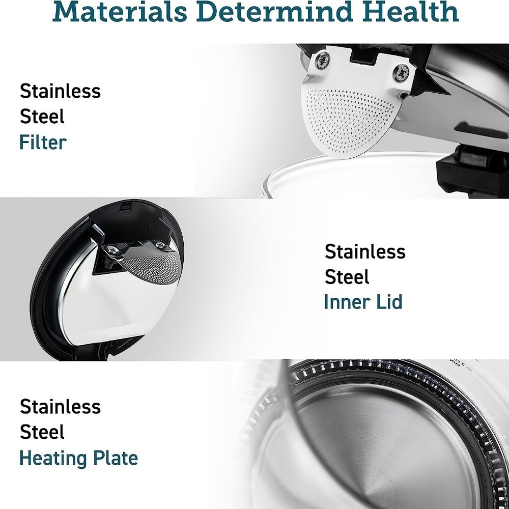 ☕ 1.7 L Electric Kettle With Filter – Fast Boil with Filter & Inner Lid