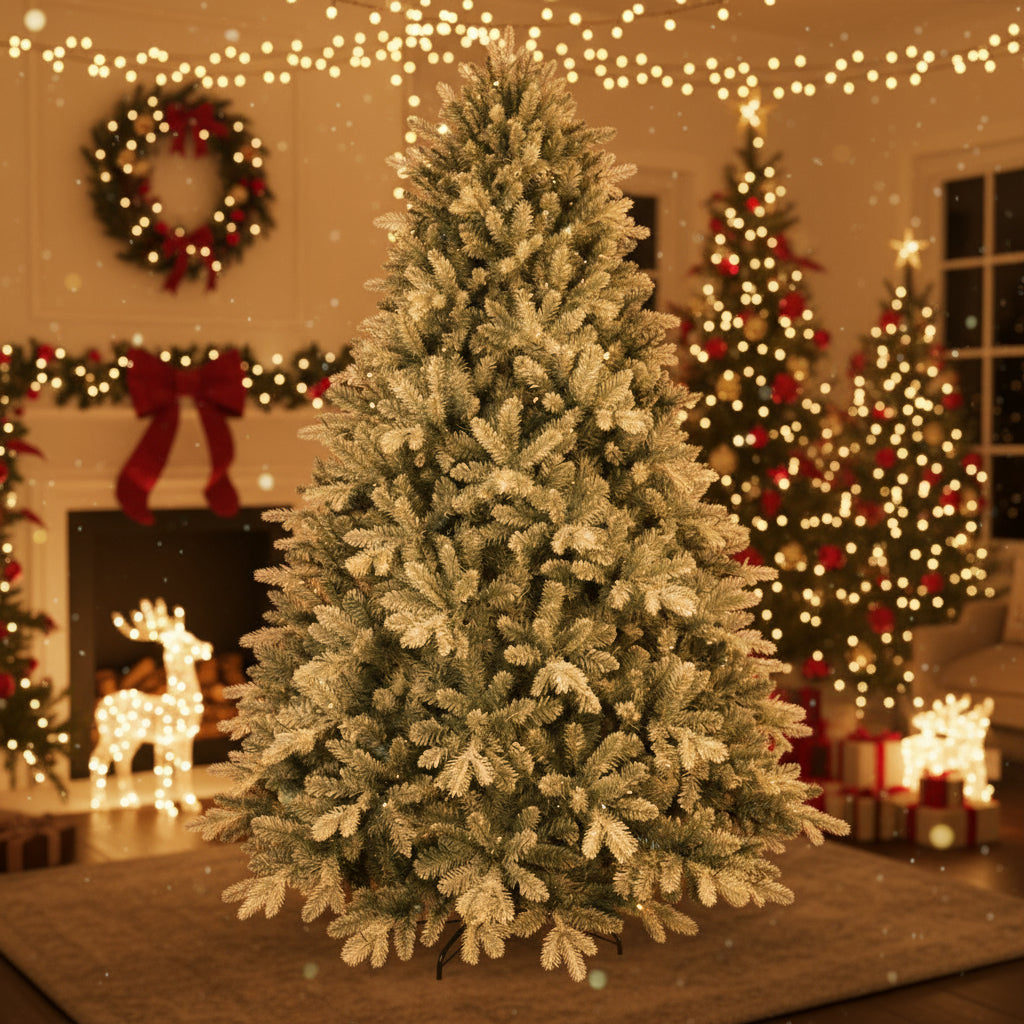 🎄 5FT Artificial Christmas Tree – Blue-Green Tint Holiday Decoration