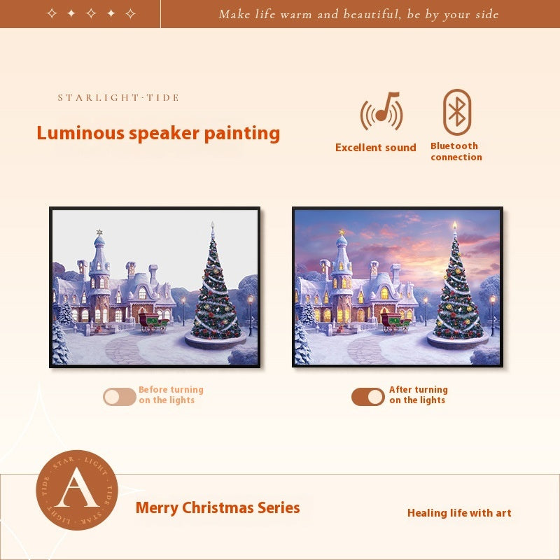 🎅 Mini Bluetooth Speaker – Christmas Painted Portable Gift