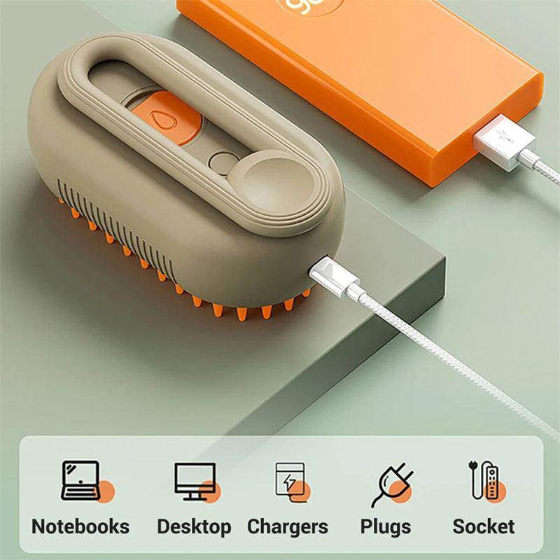 Cat Steam Brush For Massage Pet Grooming Comb