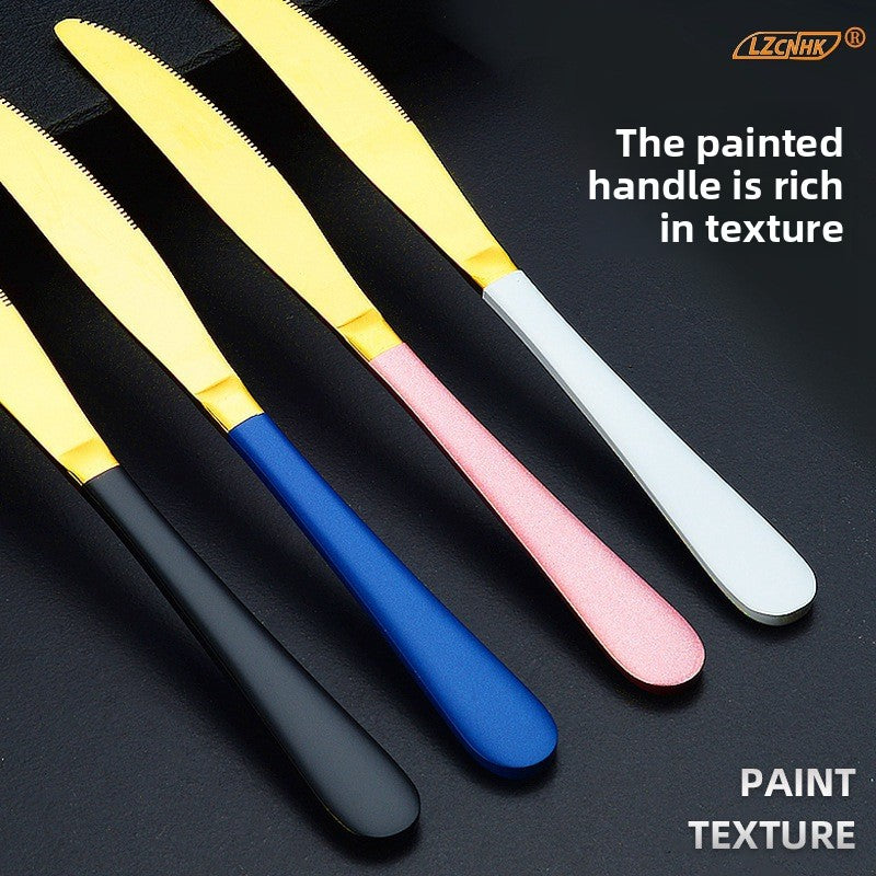 4-Piece Stainless Steel Cutlery Set  Mirror Polished Knife, Fork & Spoon for Home & Restaurant