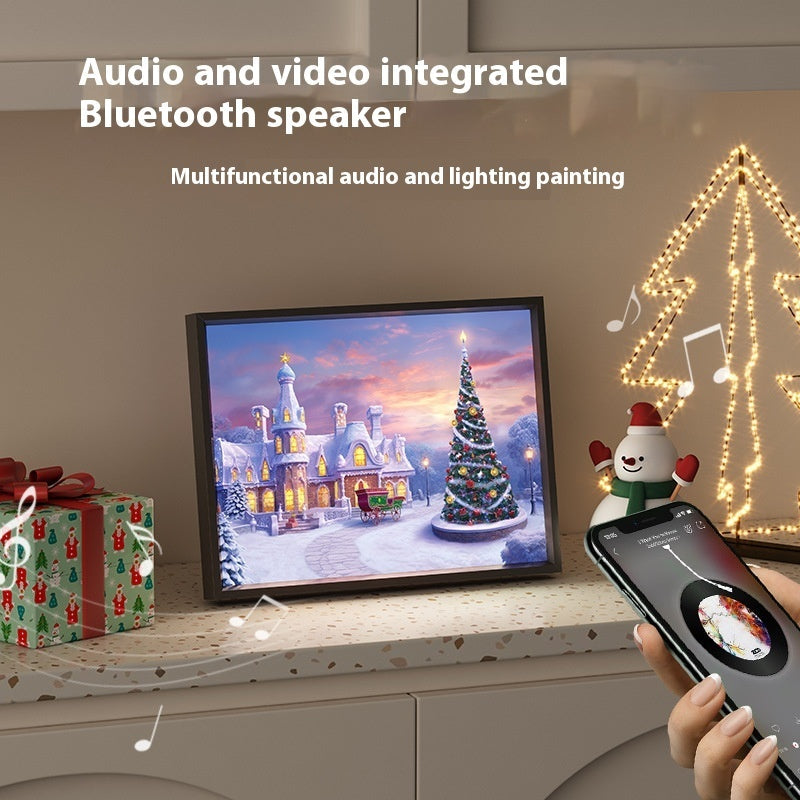 🎅 Mini Bluetooth Speaker – Christmas Painted Portable Gift