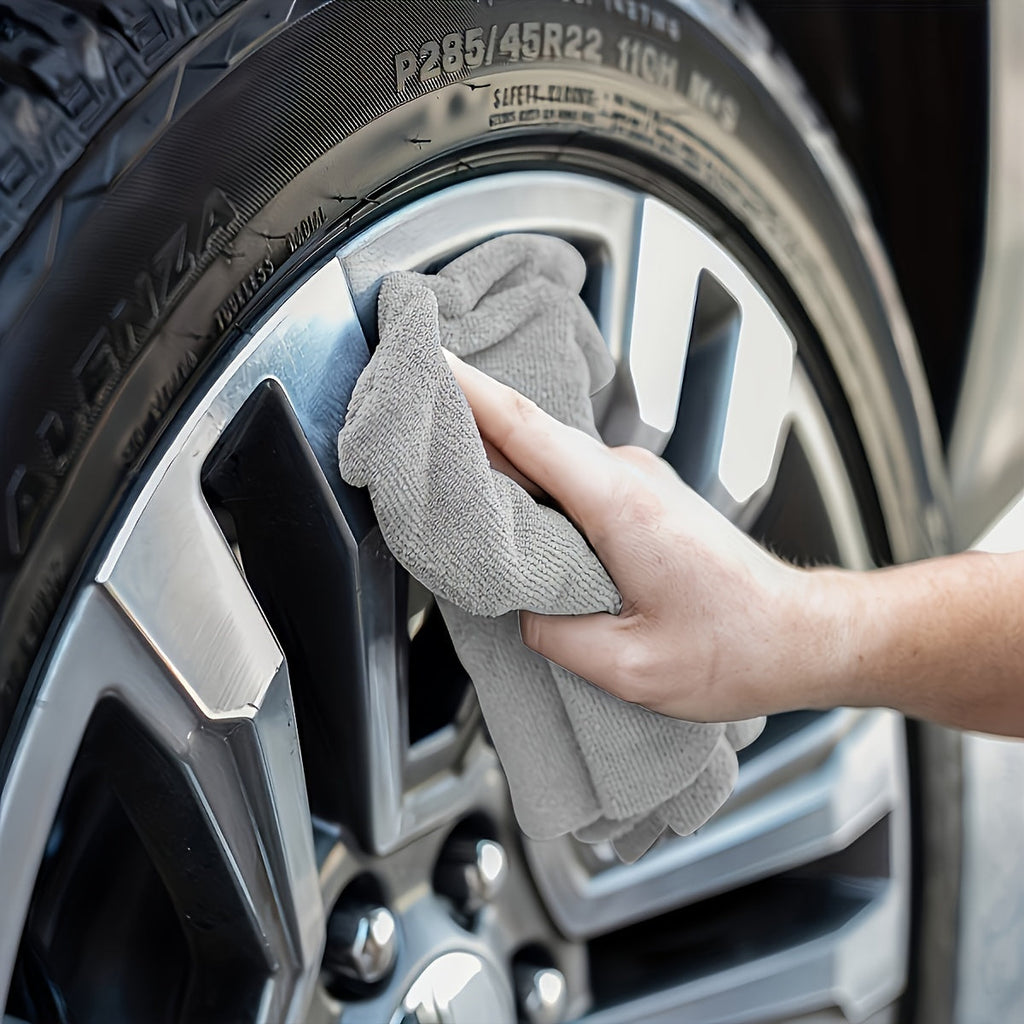 5/10/20/50/100pcs UltraSoft Absorbent Cleaning Towel Set - Gentle on Surfaces, Effective Stain Remover, Quick-Drying, Lint-Free, Soft Gray Color - Ideal for Cleaning Glass, Kitchen Countertops, Pots, Pans, Faucets, and More