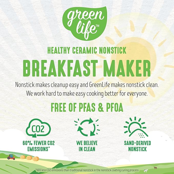 3-in-1 Breakfast Station – Ceramic Nonstick Griddles