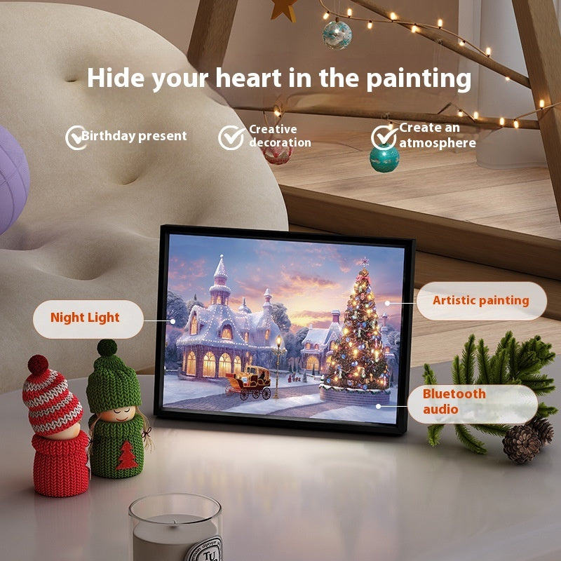 🎅 Mini Bluetooth Speaker – Christmas Painted Portable Gift