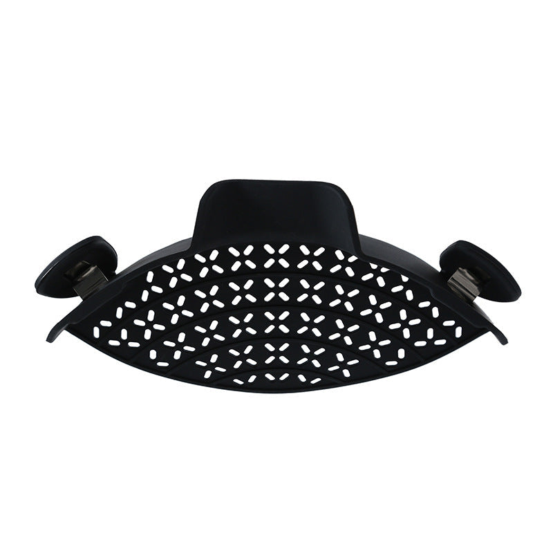 Silicone Pot Side Drain Stopper & Strainer – Spill-Proof, Heat-Resistant Kitchen Tool
