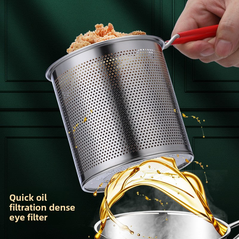 304 Stainless Steel Frying Pan ? Deep Oil Pan for Induction Cooker with Splash Prevention