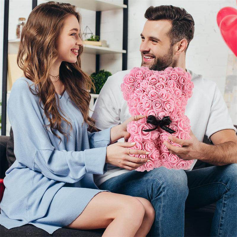 Valentine Foam Forever Rose Teddy Bear