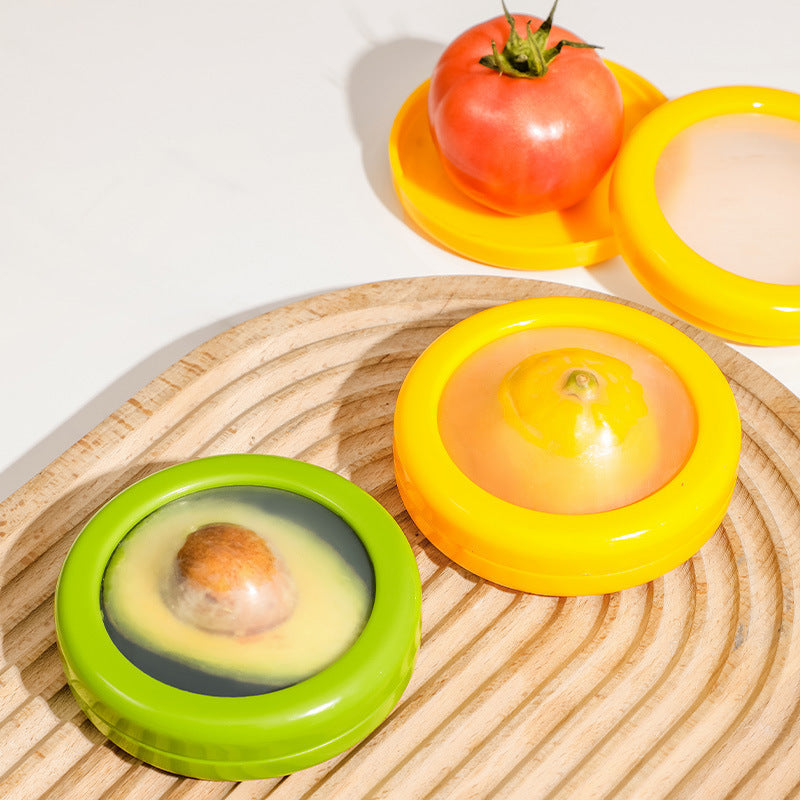 Transparent Fruit & Vegetable Storage Container ? Compact ABS & Silicone Food Saver