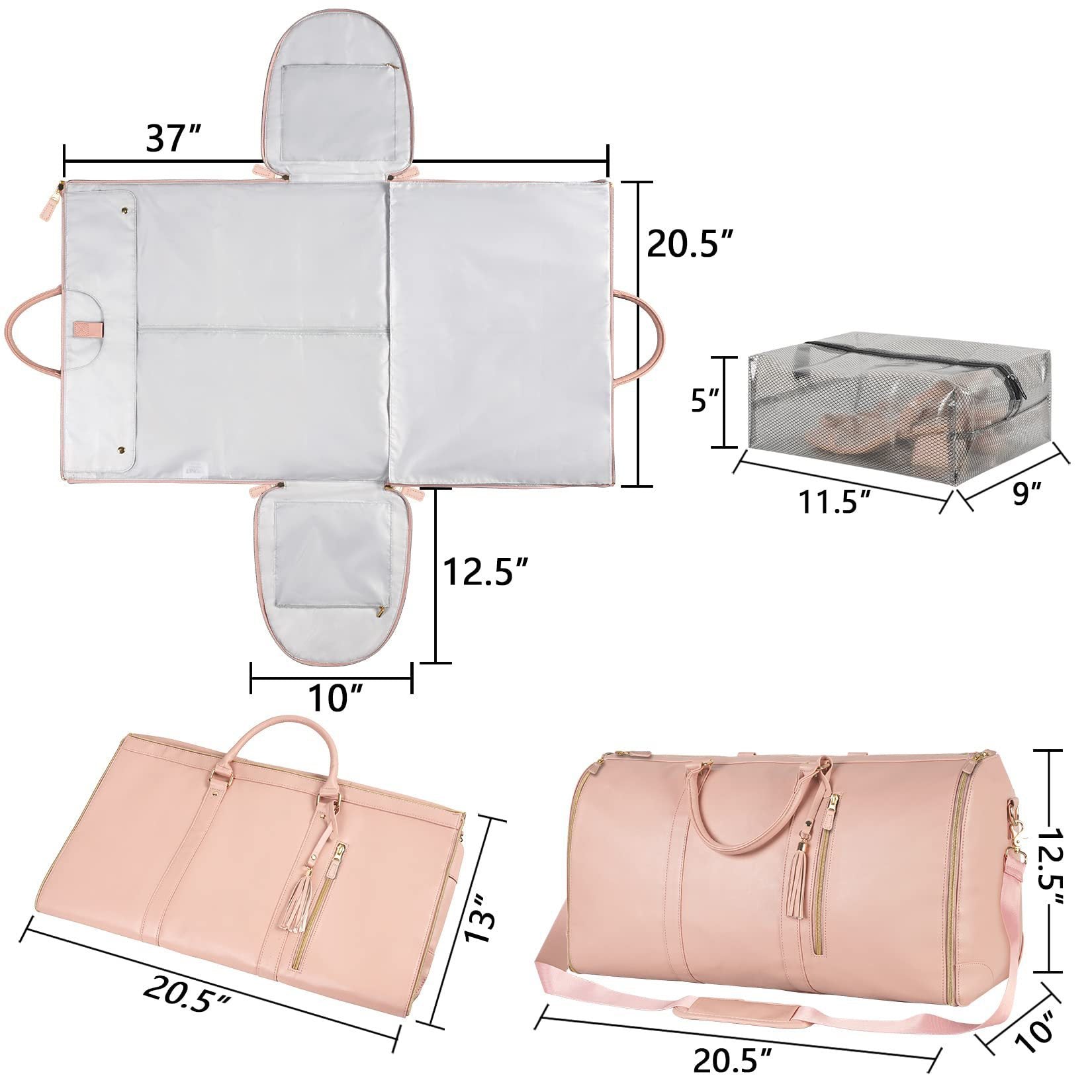 👜 Large Travel Duffle Bag – Waterproof Folding Suit & Clothes Tote