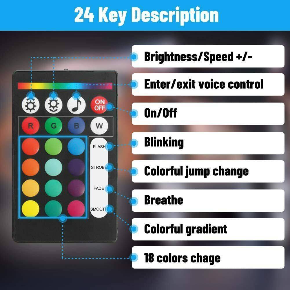 RGB Car Underglow Neon Strip Kit