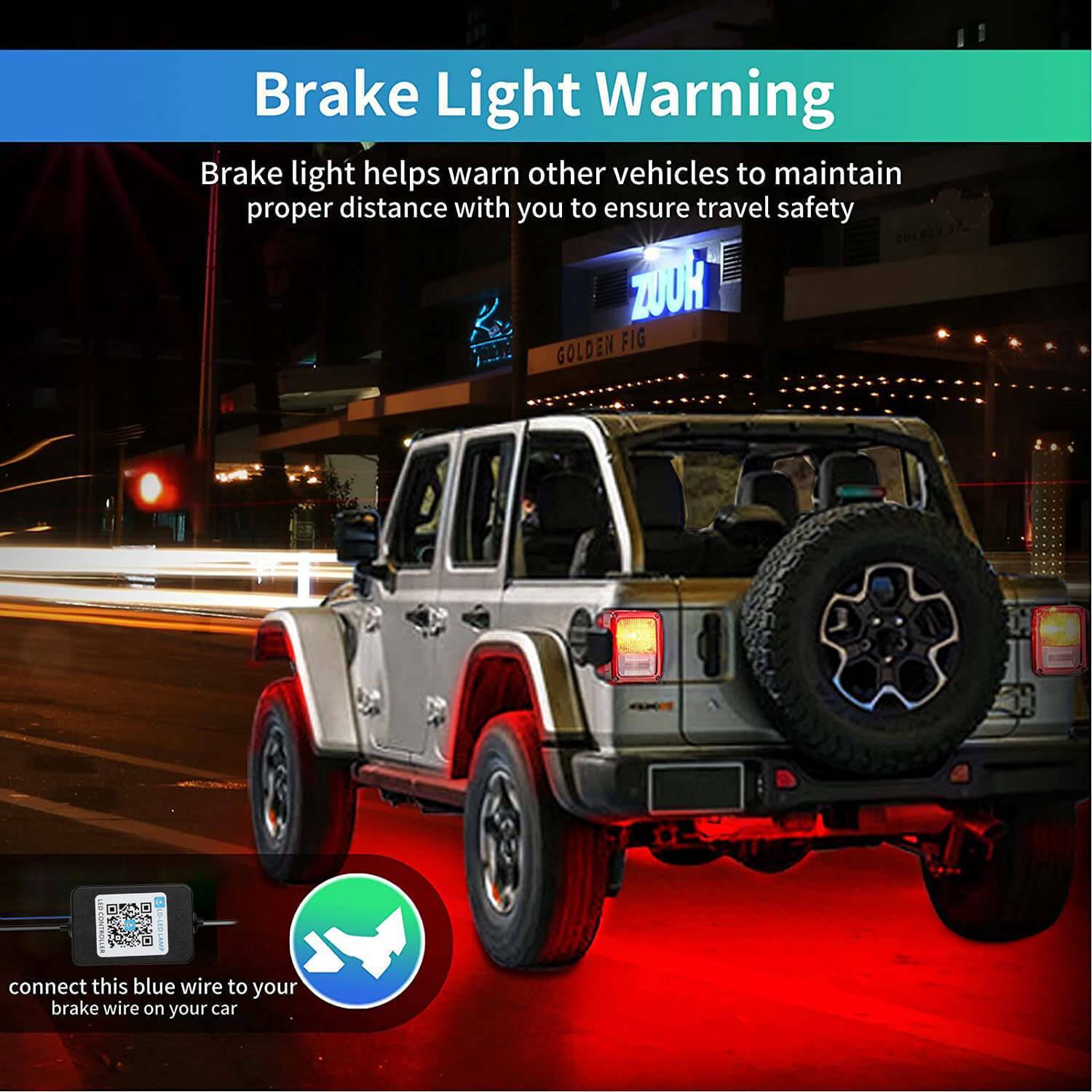 RGB Car Underglow Neon Strip Kit