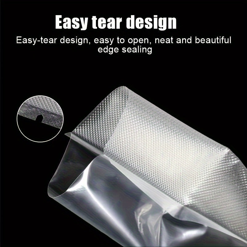 50-Pack Vacuum Sealer Bags, Reusable Food Storage Pouches, No Electricity Needed, Freshness Preservation for Kitchen, Compatible with Vacuum Sealer Machine Accessories