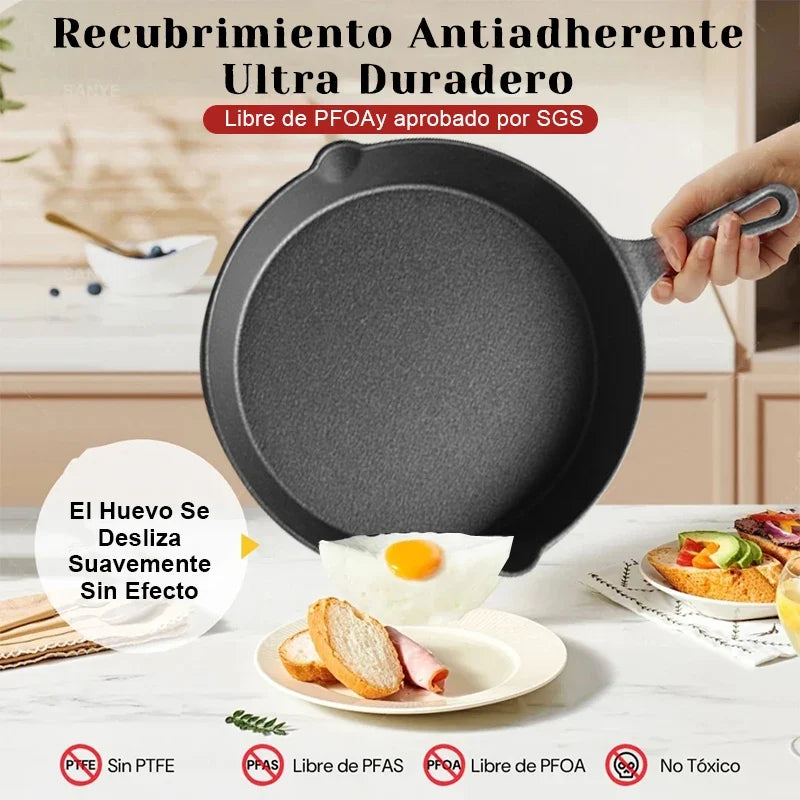 "3-piece cast iron cookware set, uncoated cast iron pan collection, 6-inch/8-inch/10-inch cast iron skillets, frying pans
