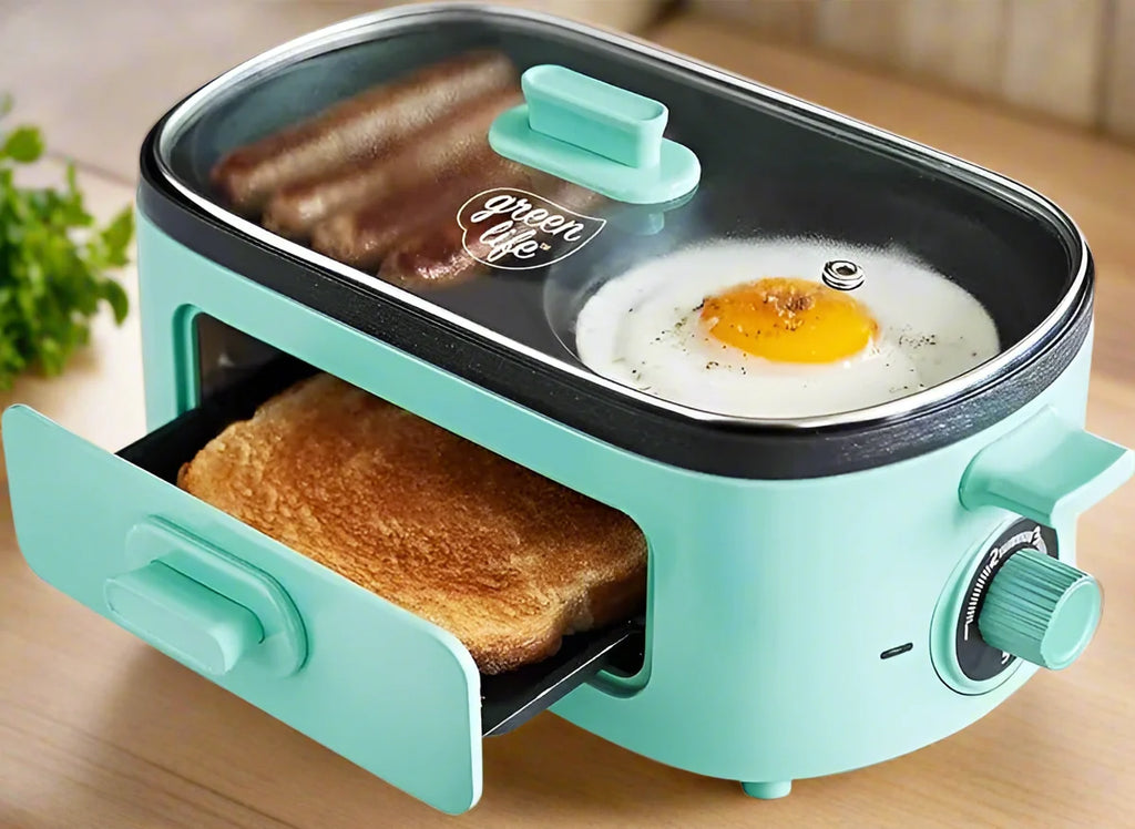 3-in-1 Breakfast Station – Ceramic Nonstick Griddles