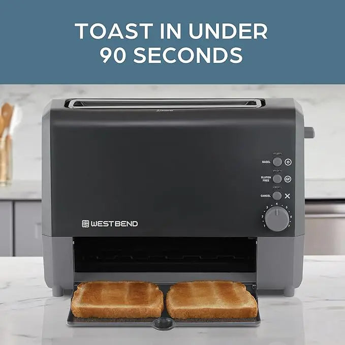Slide‑Through Bagel Gluten‑Free Toaster