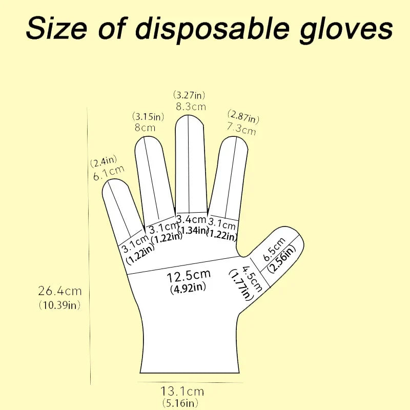 Disposable Clear TPE Gloves – Oil-Resistant, Food-Handling Gloves for Cooking, Cleaning & Meals, Latex-Free & Powder-Free