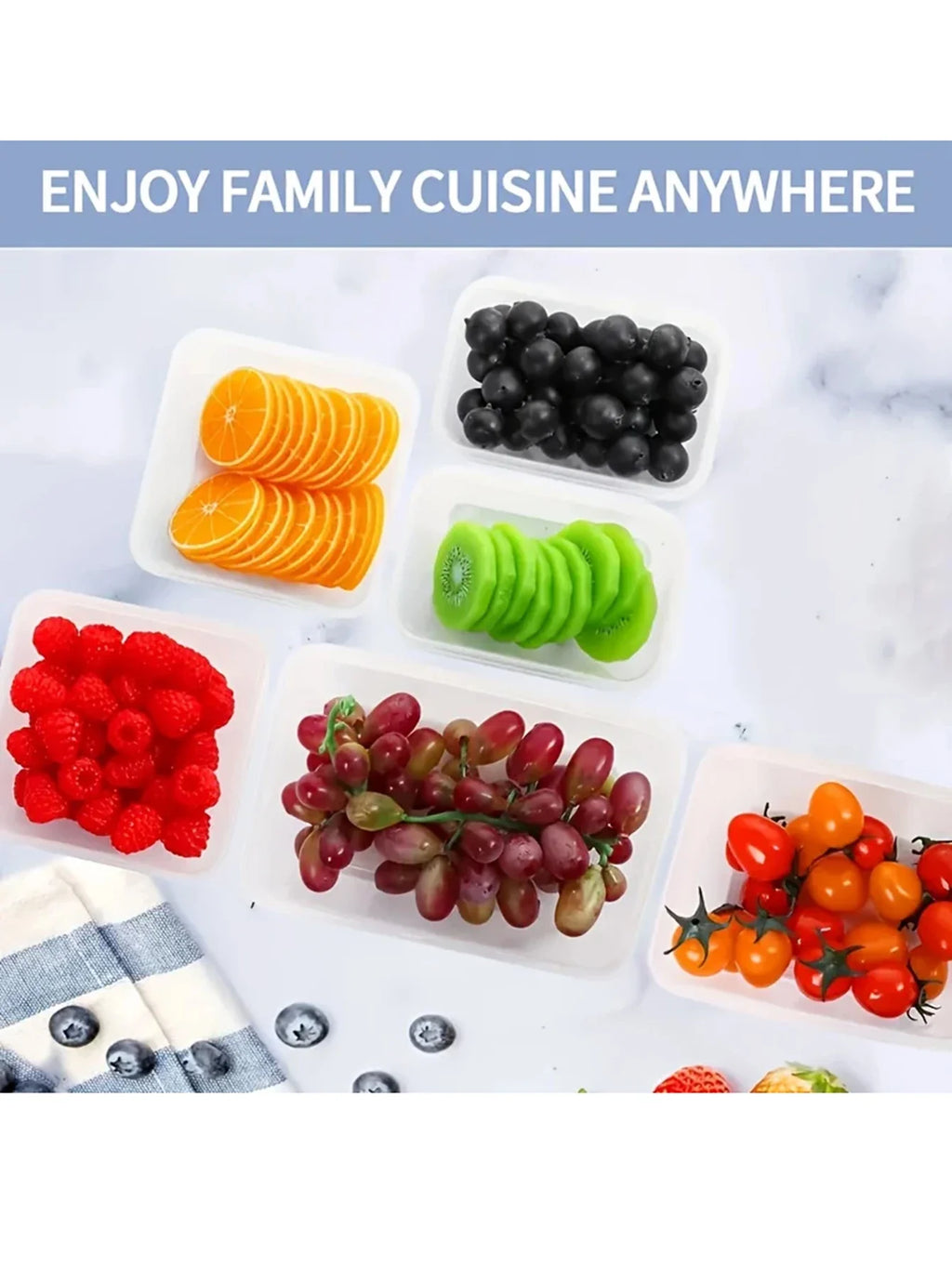 24-Piece Refrigerator Food Storage Jar Set – Airtight, Microwaveable & Transparent
