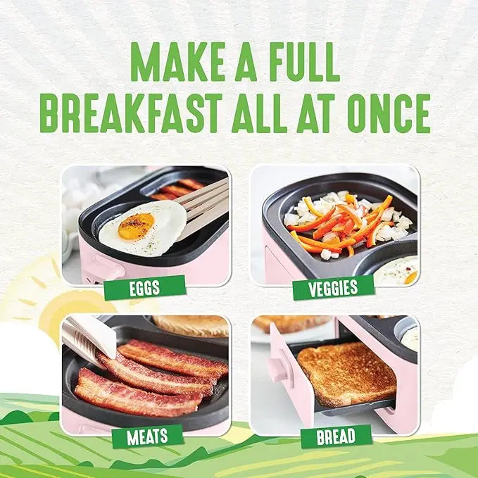 3-in-1 Breakfast Station – Ceramic Nonstick Griddles
