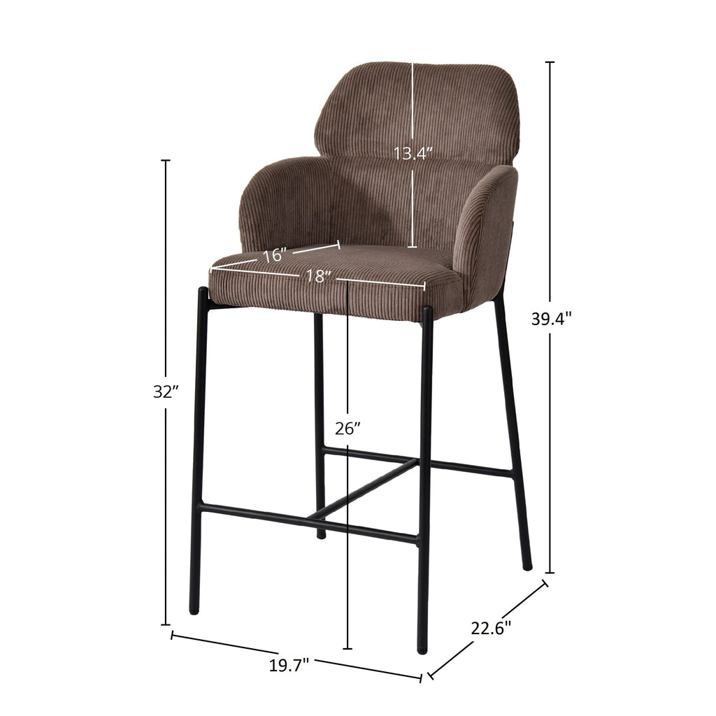 LH Home Allegra Counter Stool (Set of 2)