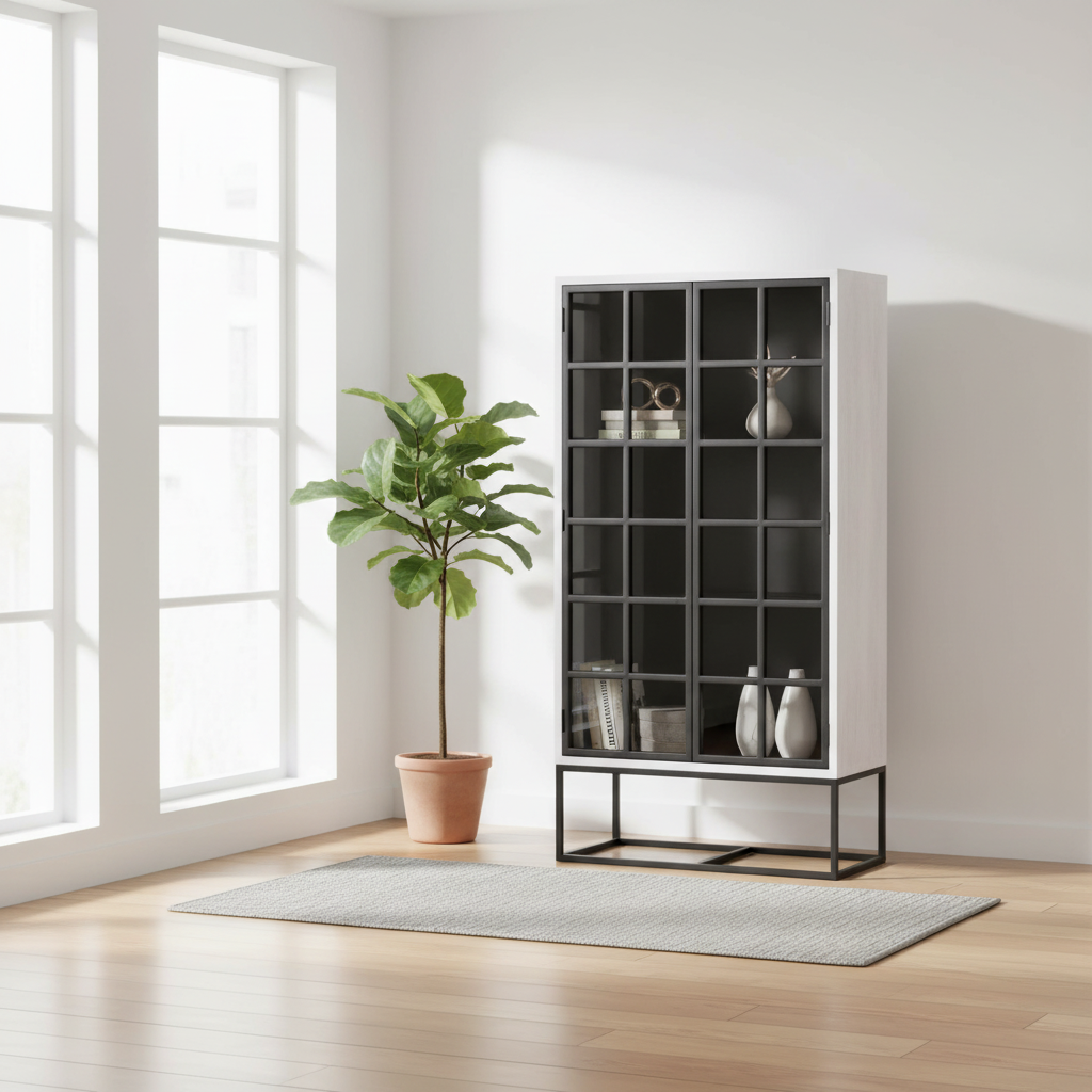 LH Home Caged Tall Cabinet