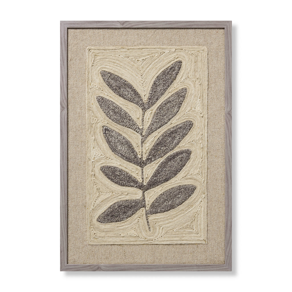 Loloi Frond & Fog Grey 2'-2" x 3'-2" Wall Art