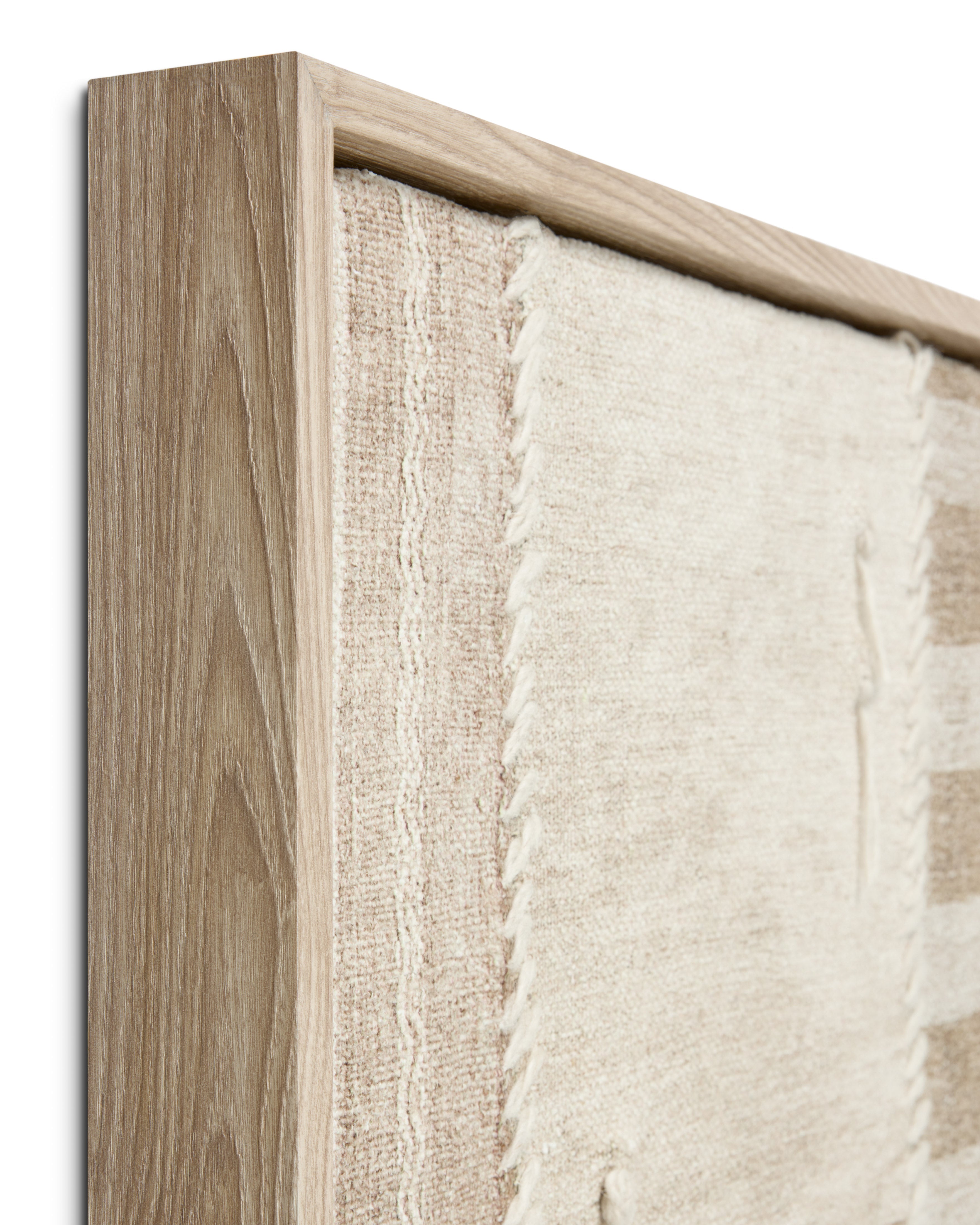 Loloi Patchwork A Beige / Brown 1'-5" x 1'-5" Wall Art