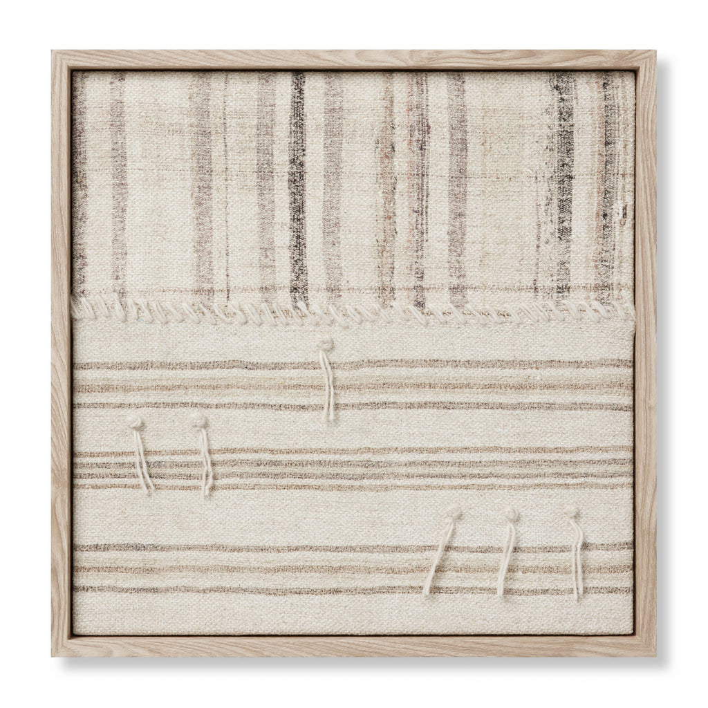 Loloi Patchwork C Beige / Brown 1'-5" x 1'-5" Wall Art