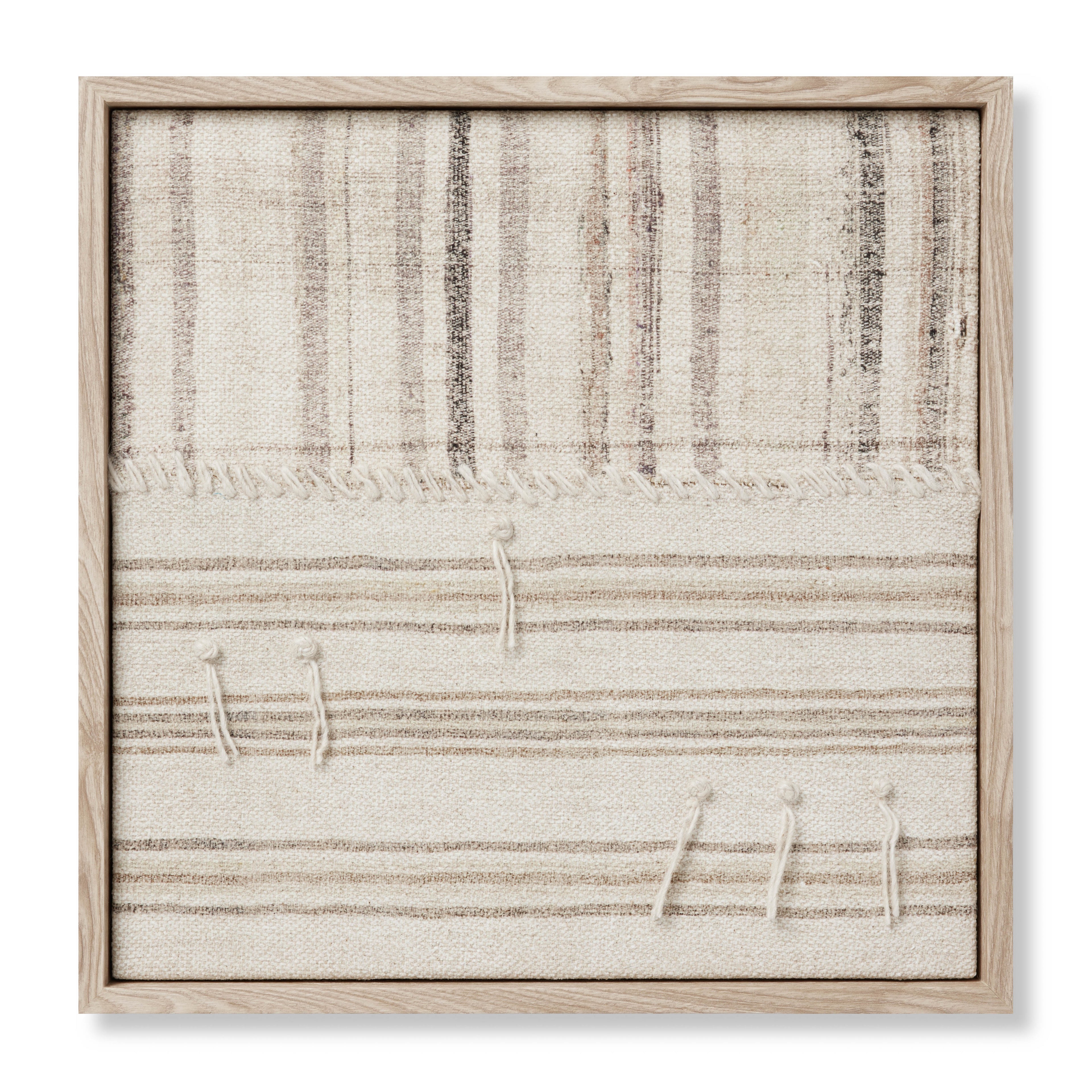 Loloi Patchwork C Beige / Brown 1'-5" x 1'-5" Wall Art