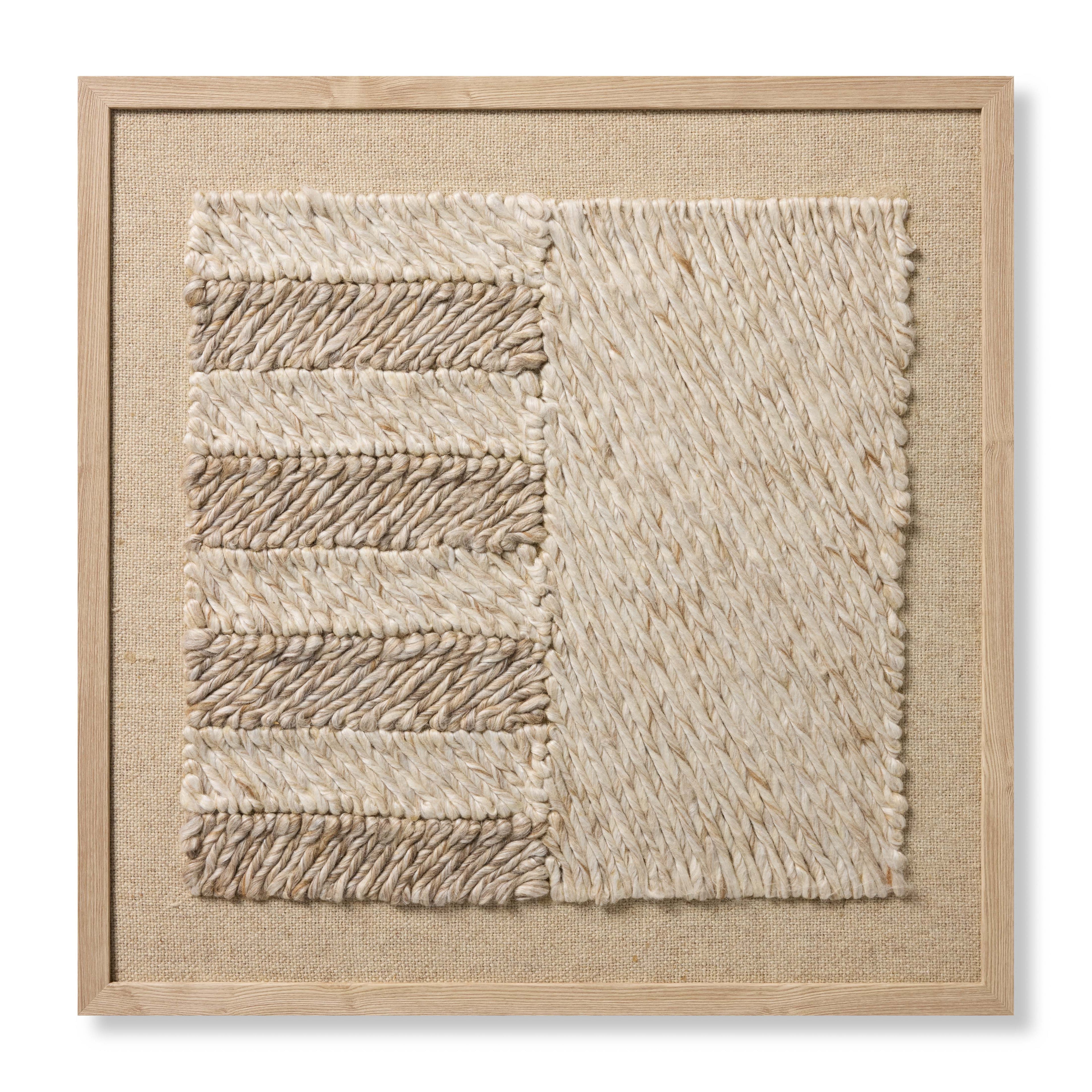 Loloi Bandera Beige / Ivory 2'-8" x 2'-8" Wall Art