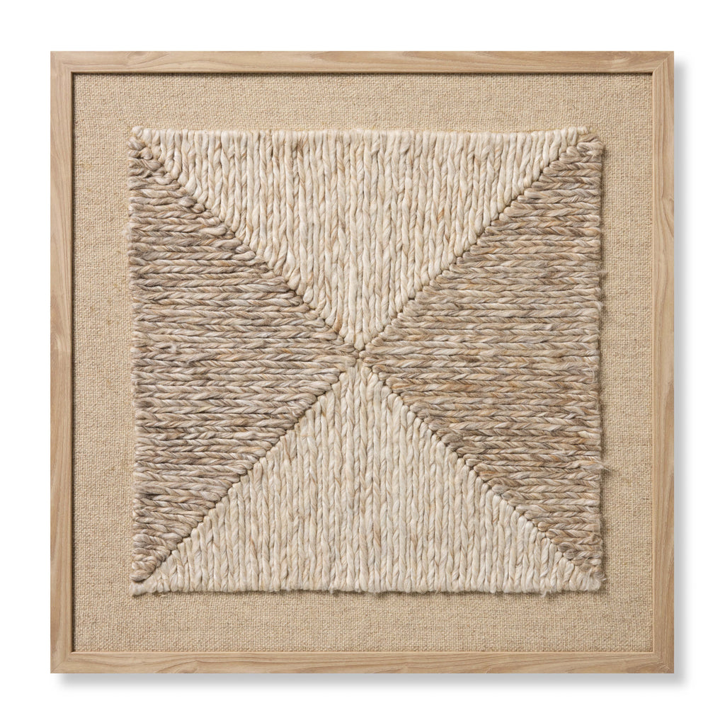 Loloi Diamante Beige / Ivory 2'-8" x 2'-8" Wall Art