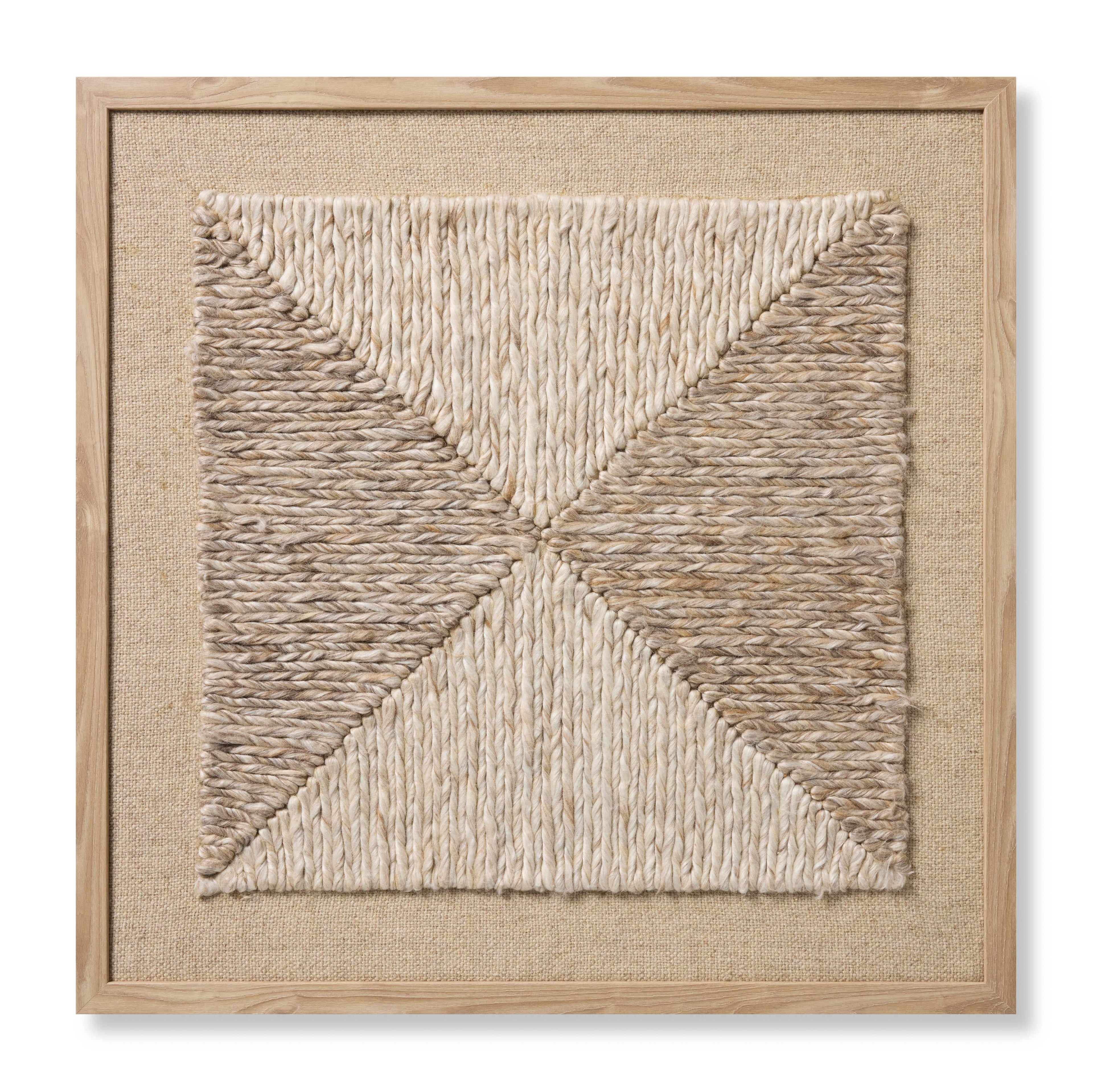 Loloi Diamante Beige / Ivory 2'-8" x 2'-8" Wall Art