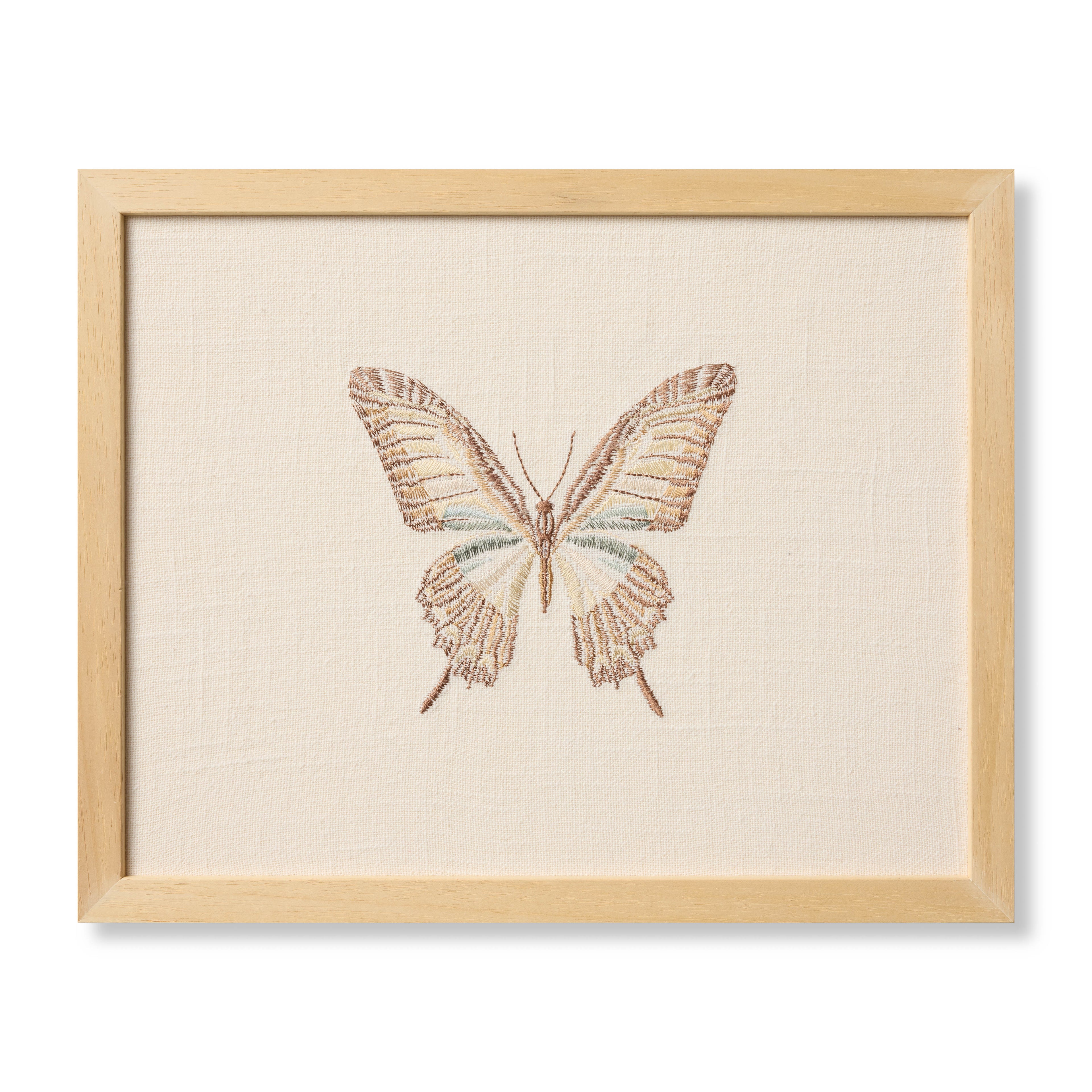 Loloi Butterfly Beige Ivory / Brown 1' x 1'-3" Wall Art