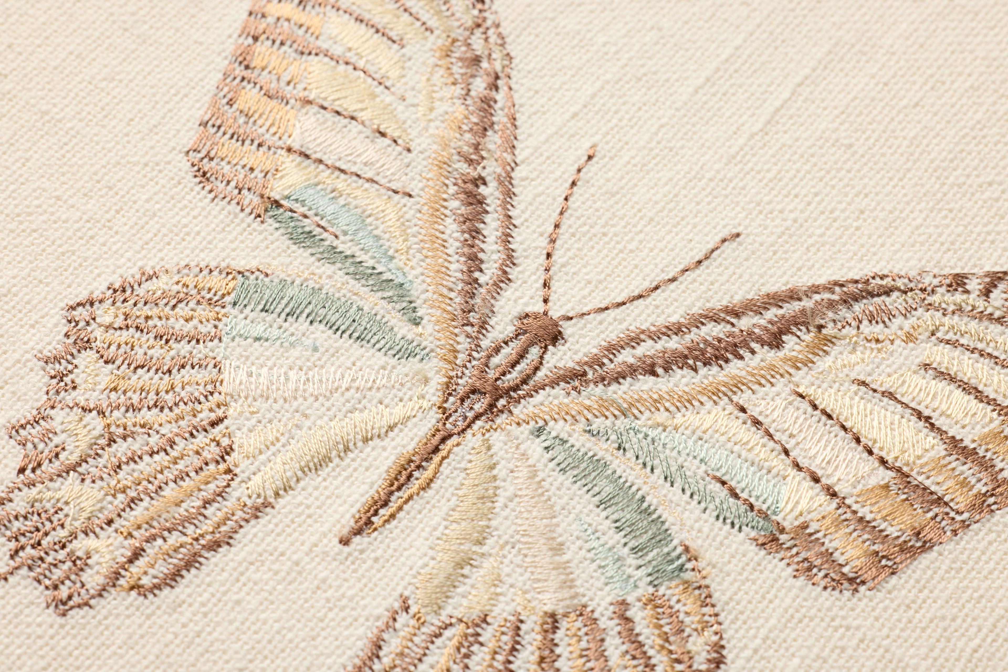 Loloi Butterfly Beige Ivory / Brown 1' x 1'-3" Wall Art