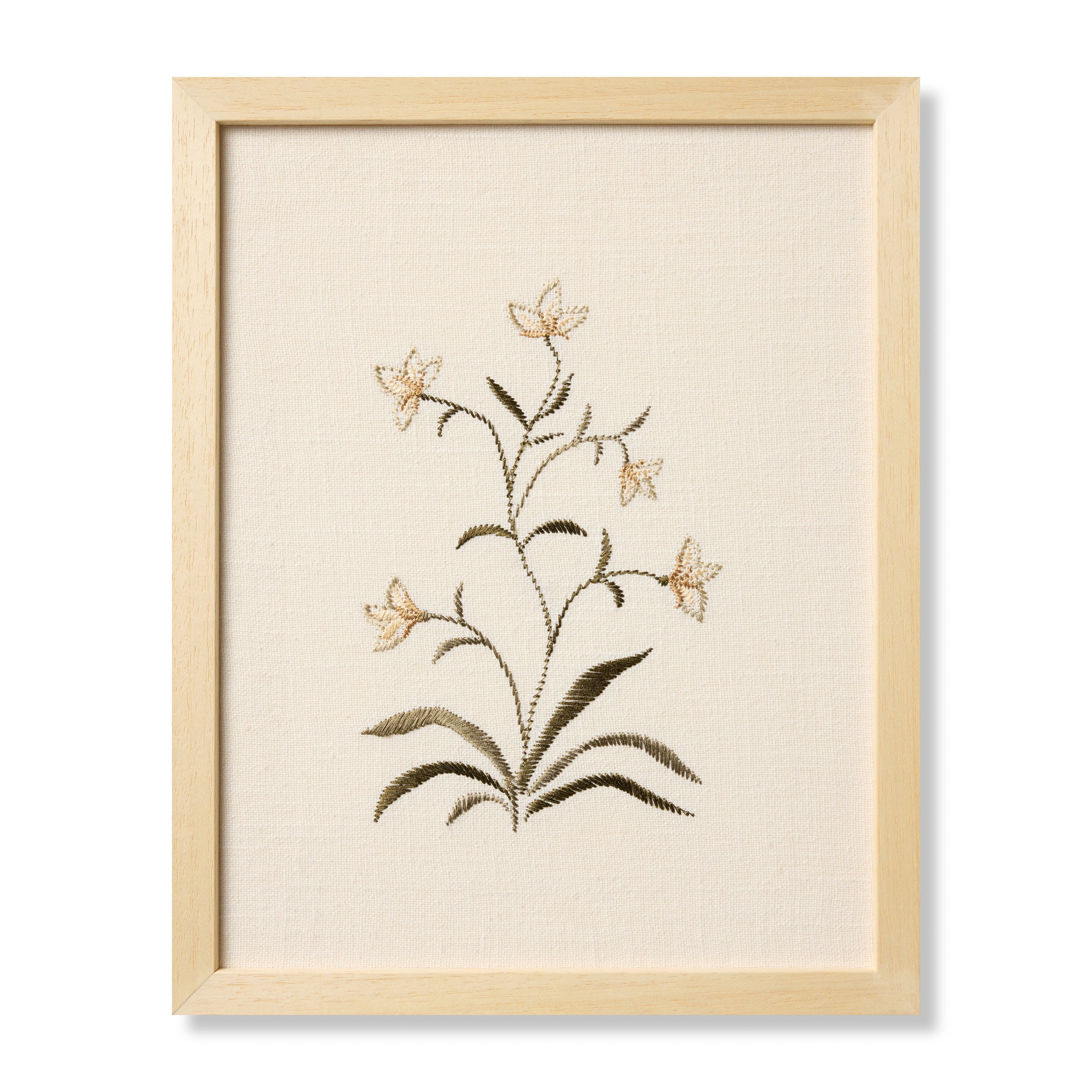 Loloi Pixie Flowers Beige Beige / Green 1' x 1'-3" Wall Art
