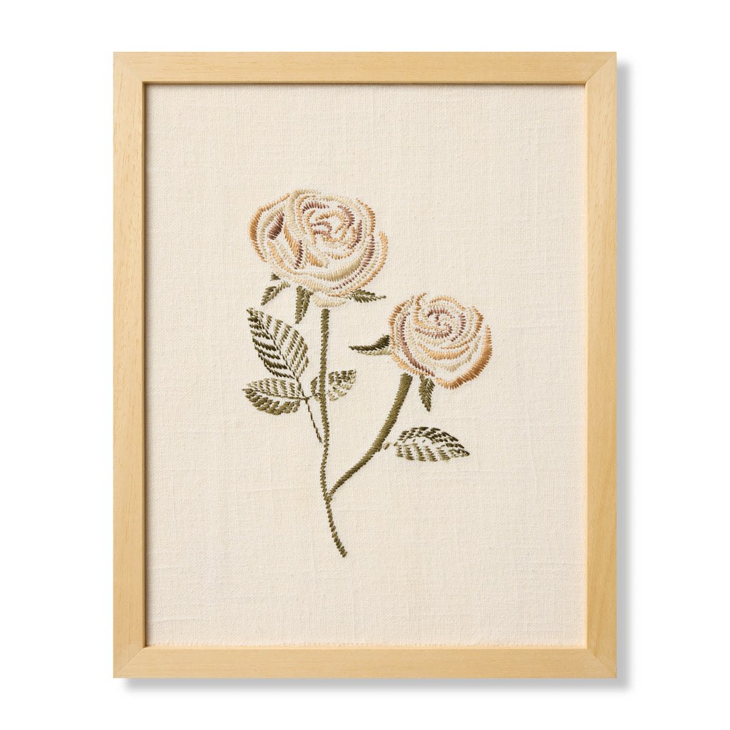 Loloi Rose Bud Beige Beige / Green 1' x 1'-3" Wall Art