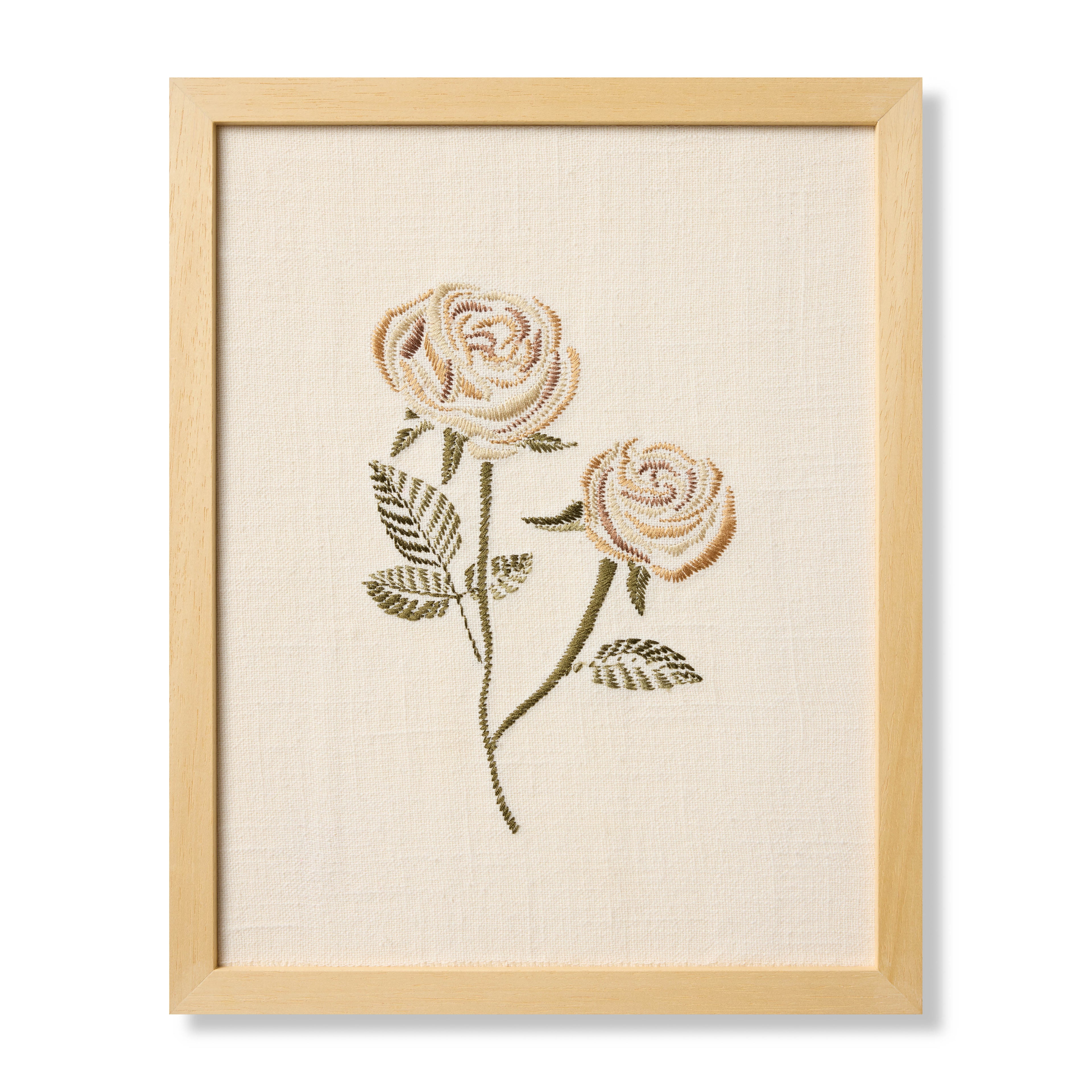 Loloi Rose Bud Beige Beige / Green 1' x 1'-3" Wall Art