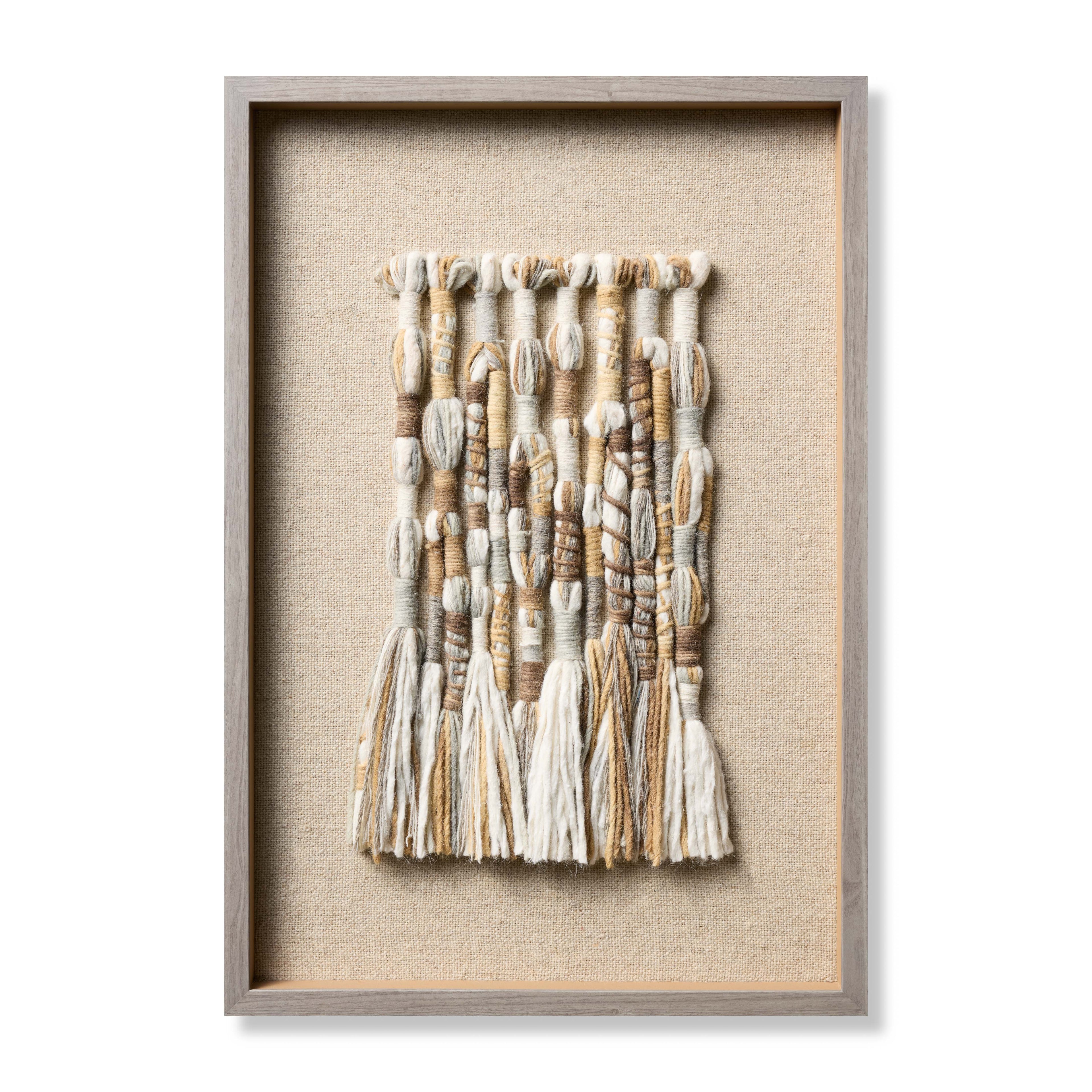 Loloi Nordic Braids Grey 2'-2" x 3'-2" Wall Art