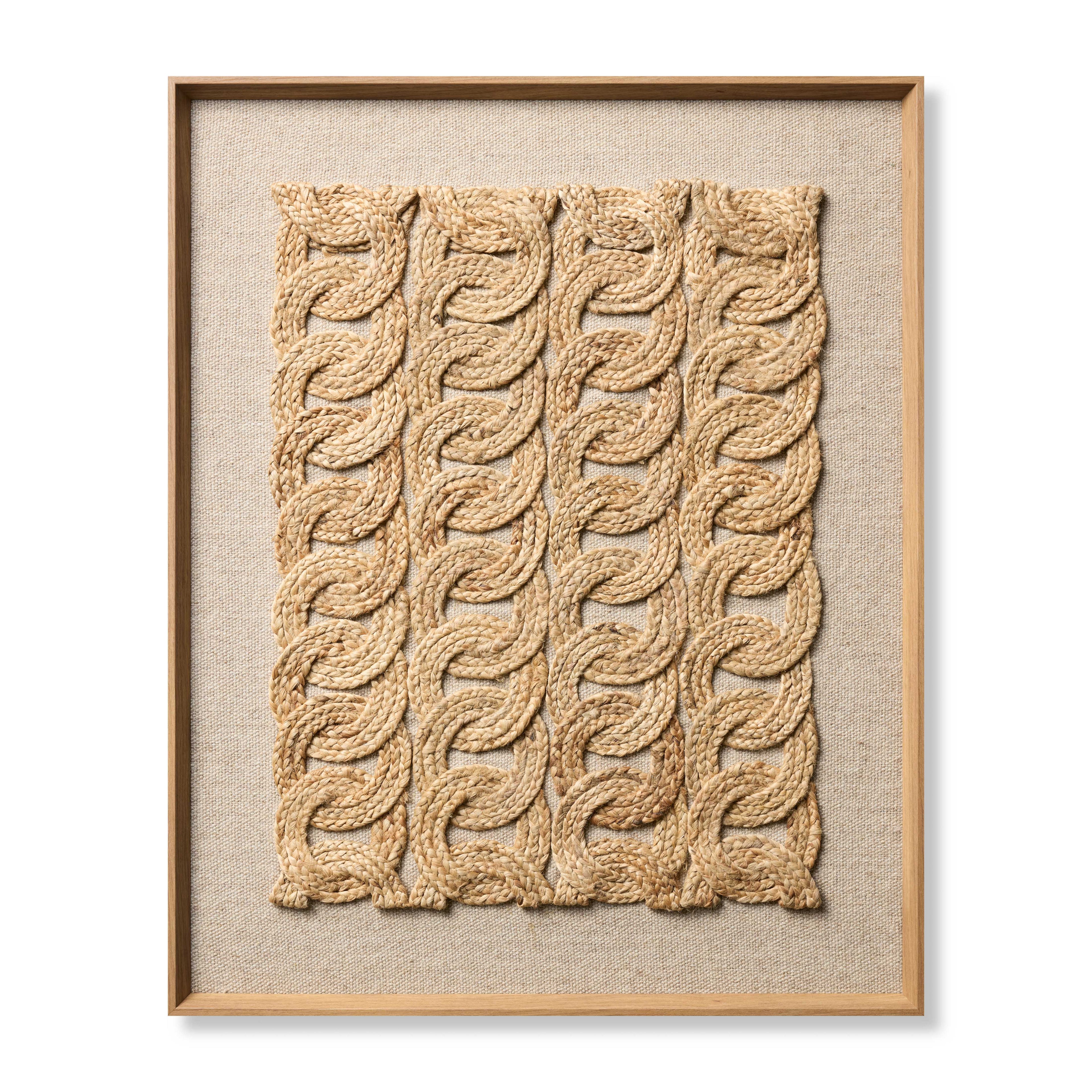 Loloi Rustic Ropes Natural 2'-9" x 3'-5" Wall Art