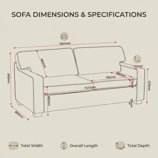 Eton Sofa Bed – Light Grey Fabric Pull-Out Sofa Bed for Living Room & Guest Room