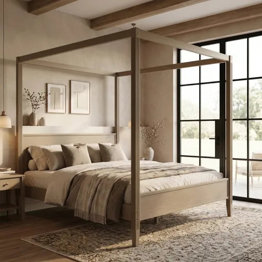 Four Poster Bed All Sizes  Modern Wooden Bed Frame