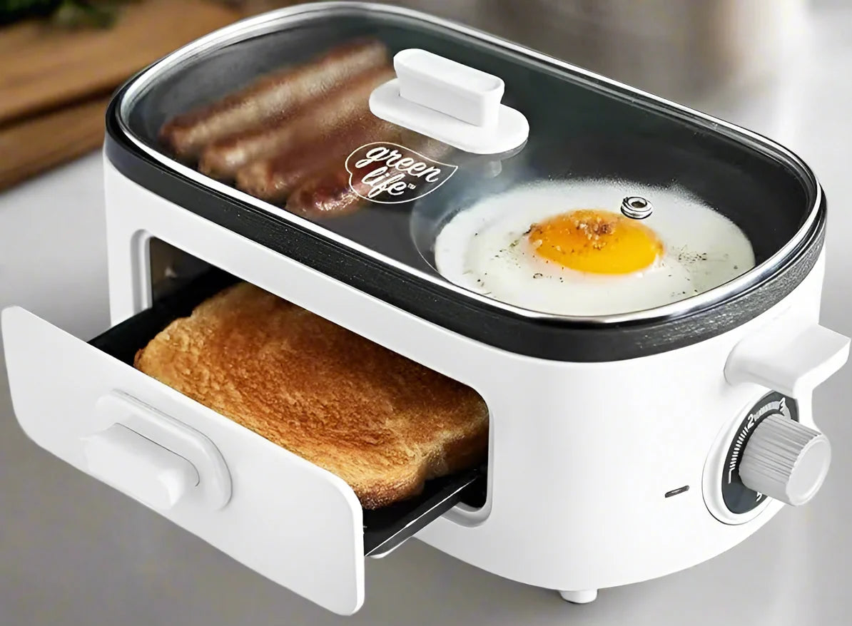 3-in-1 Breakfast Station – Ceramic Nonstick Griddles