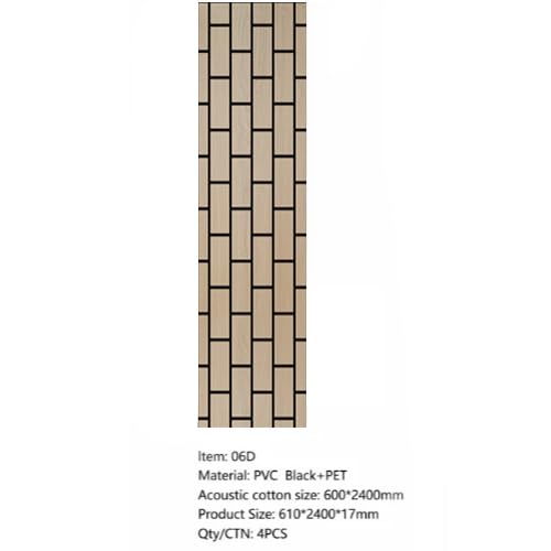 Vertical Brick Wall Panels – 3D Acoustic Wood Slat Panels for Modern Interiors – Sound-Absorbing Decorative Wall Panelling 60x240cm (4 Panels per Pack, 5.76m² Coverage)