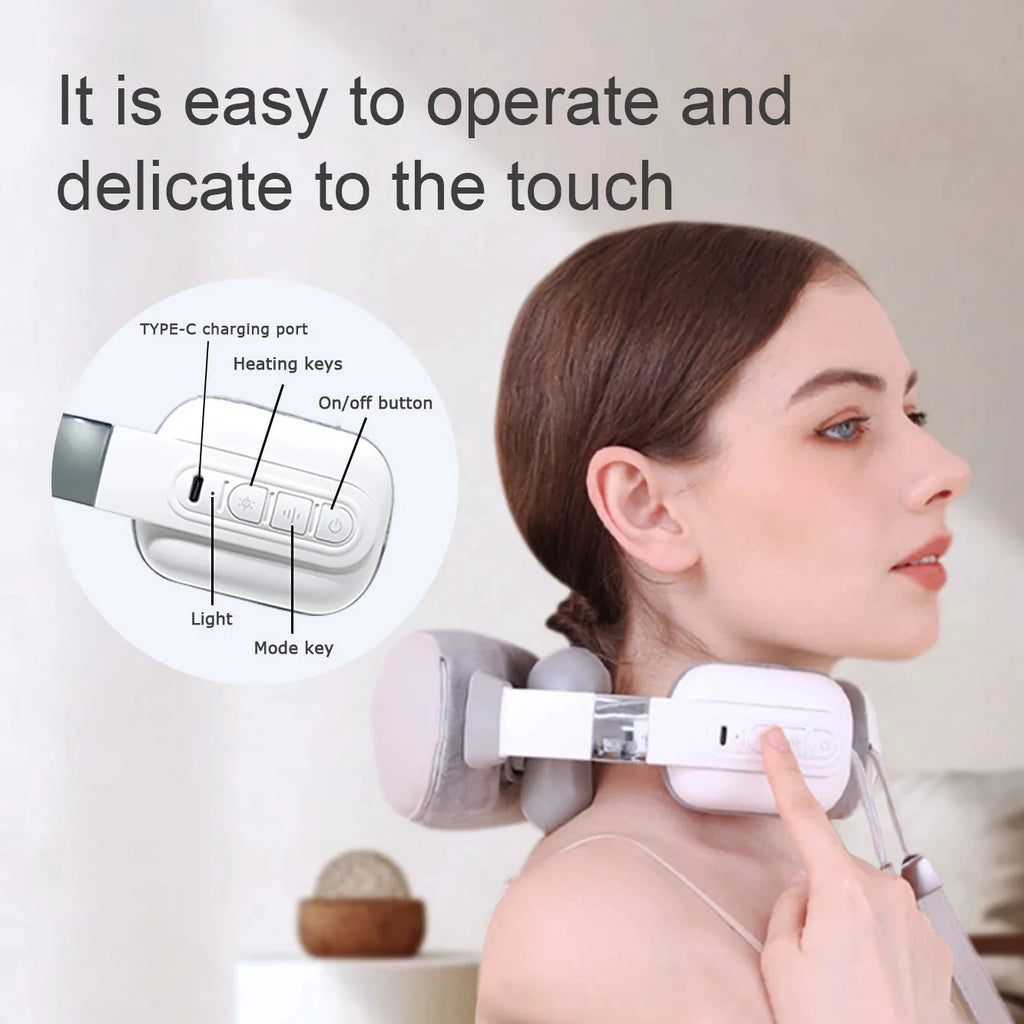 💆‍♀️ Simulated Human Finger Massage Shawl – Heated Neck and Shoulder Massager