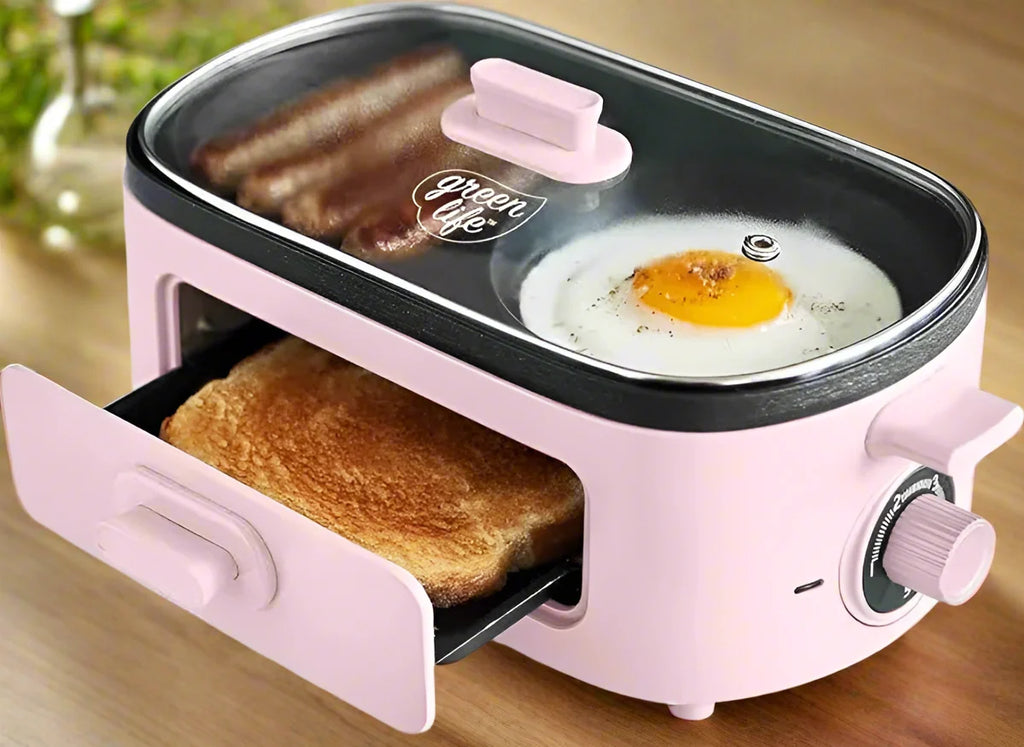 3-in-1 Breakfast Station – Ceramic Nonstick Griddles