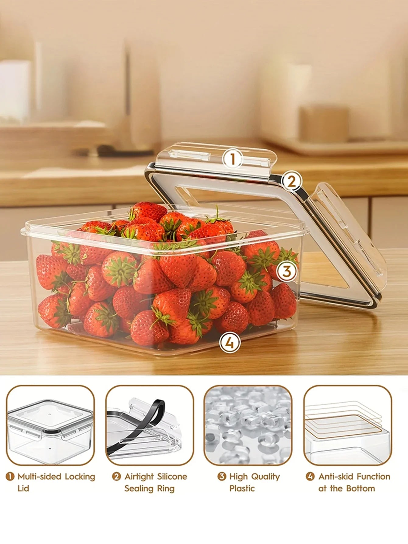 24-Piece Refrigerator Food Storage Jar Set – Airtight, Microwaveable & Transparent