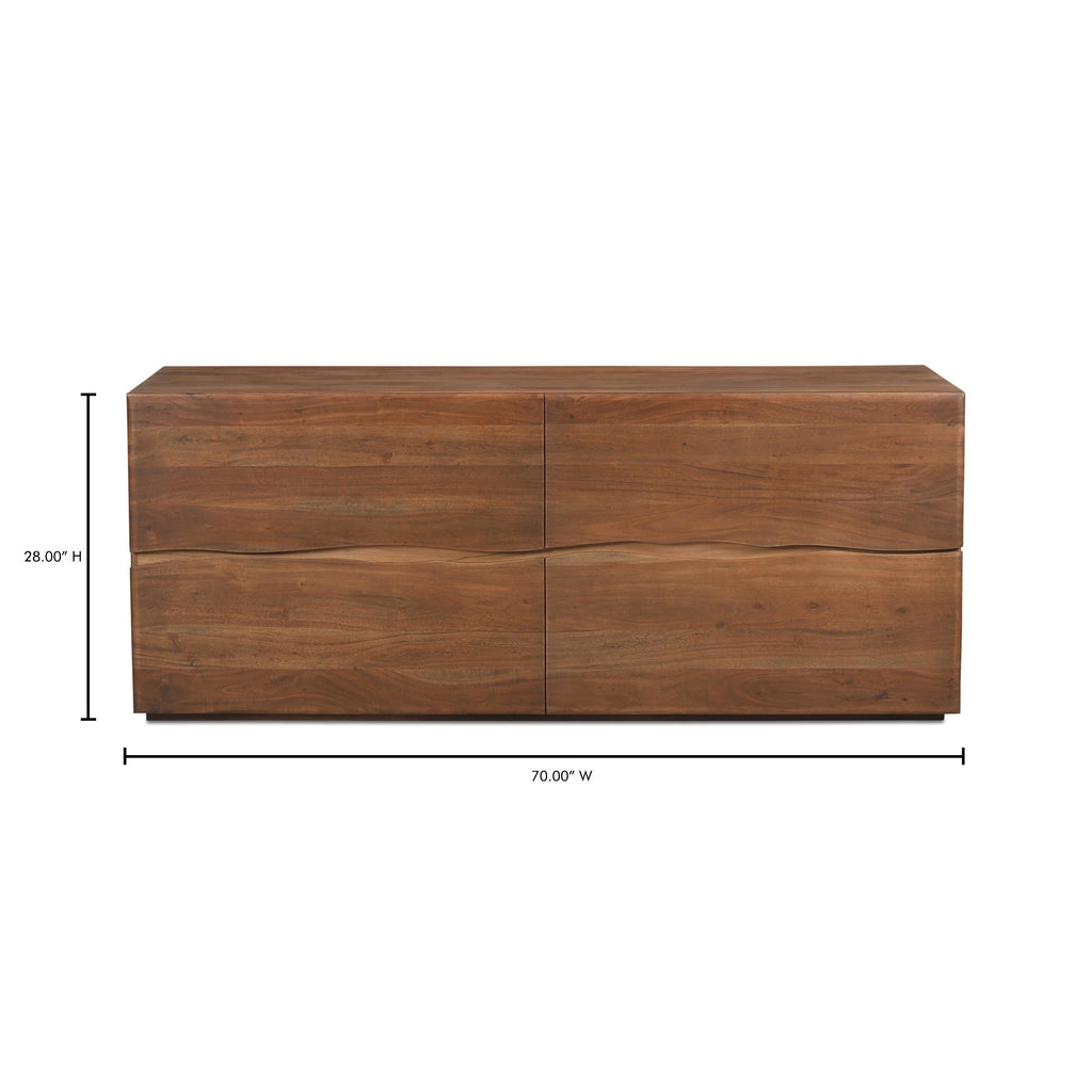 Moe's Home Watson 4 Drawer Dresser Brown